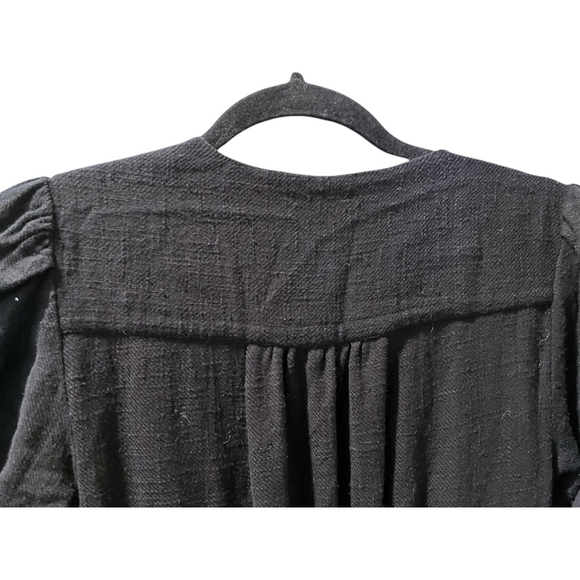 Free People Love Of My Life Black Midi Button Down Dress Size XS Cotton $108 - Picture 9 of 9